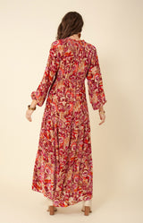 Lina Velvet Burnout Maxi Dress, color_pink