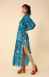 Lina Velvet Burnout Maxi Dress, color_teal