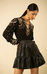 Claire Embroidered Top, color_black