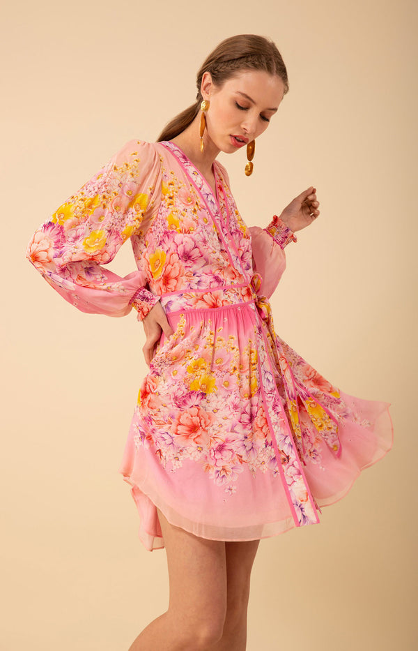Kehlani Wrap Dress, color_pink