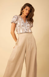 Alayna Solid Linen Pants, color_beige