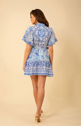 Maggie Belted Linen Dress, color_blue