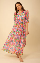 Ophelia Chiffon Maxi Dress, color_pink