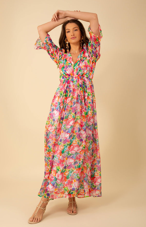 Ophelia Chiffon Maxi Dress, color_pink