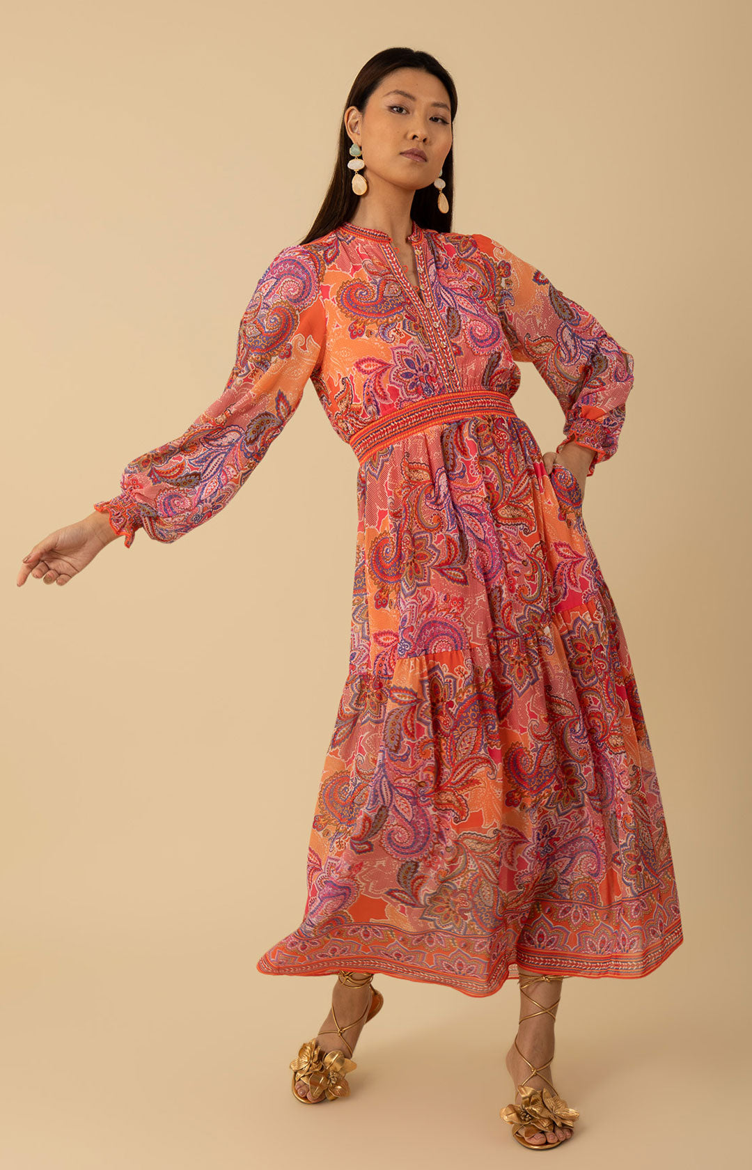 Shelby Chiffon Long Dress Pink / S