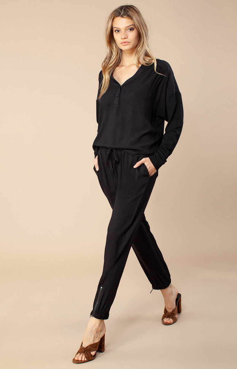 Nora Solid Pant,color_black