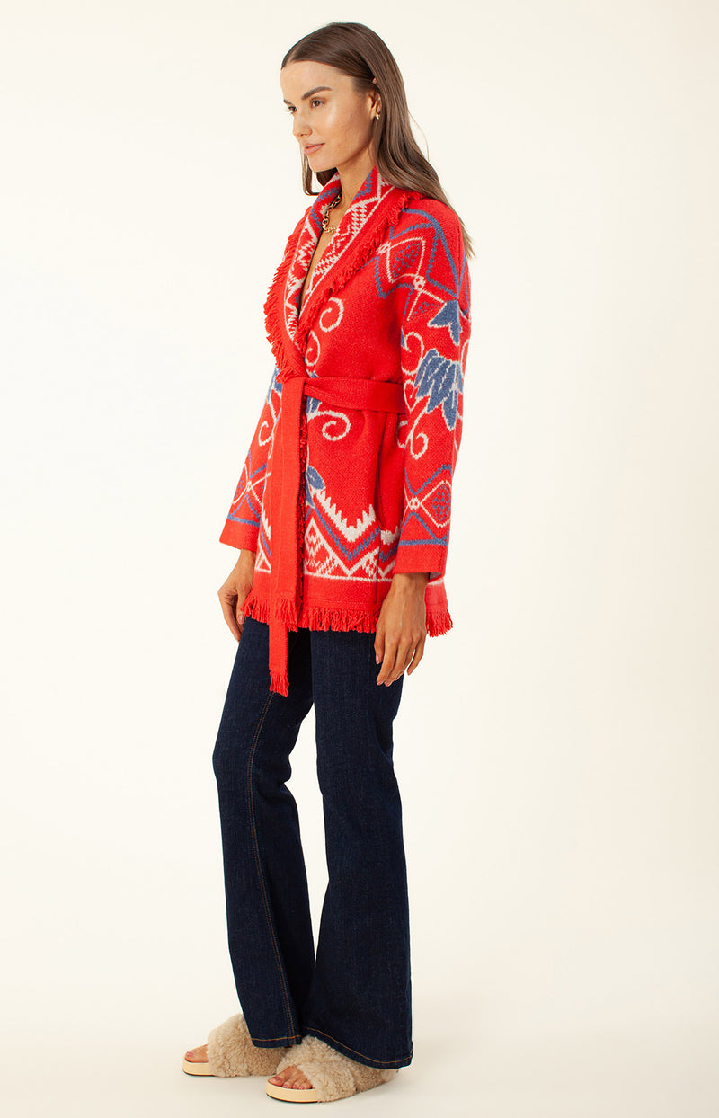 Romina Jacquard Sweater, color_red