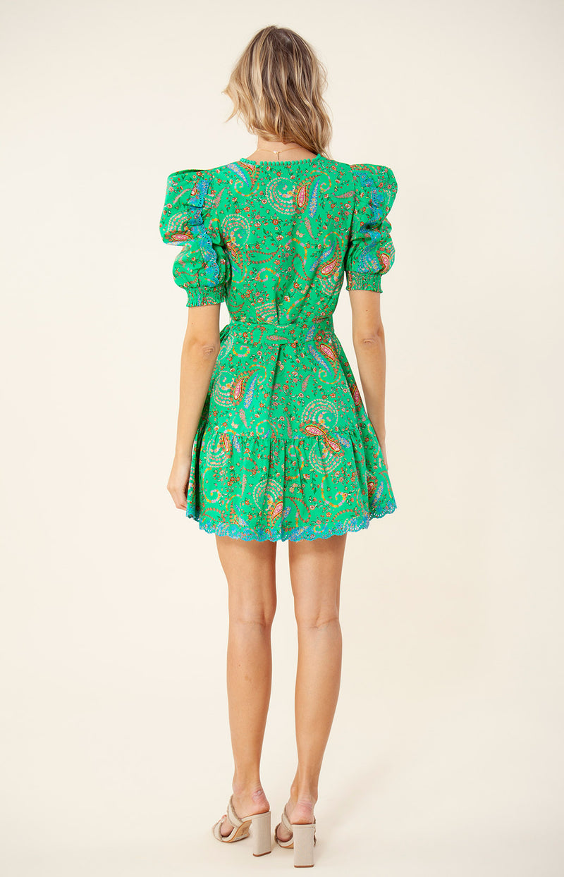 Elaina Poplin Dress, color_emerald