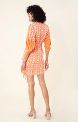 Keani Draped Dress, color_orange