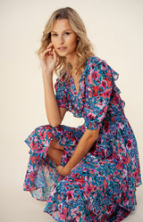 Amareli Tiered Dress, color_teal
