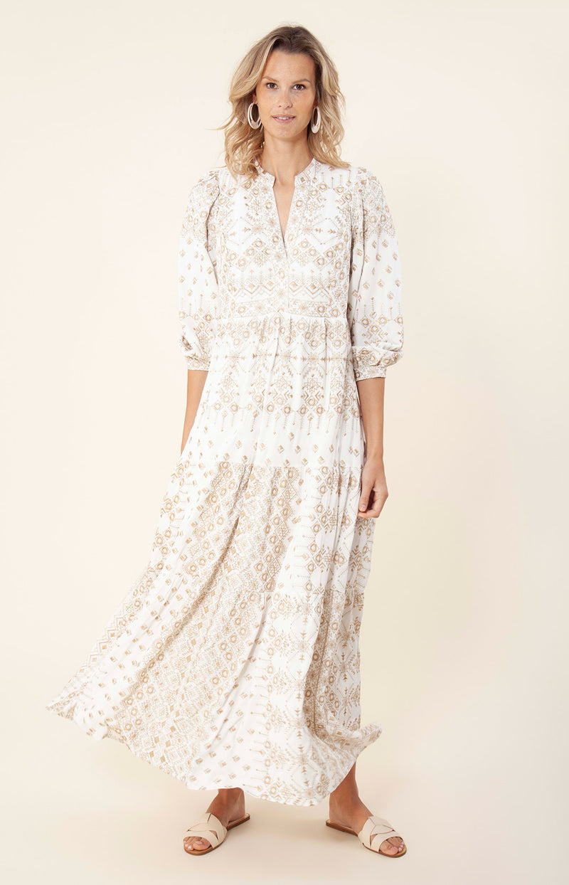 Clary Embroidered Maxi Dress, color_gold