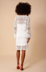 Kiki Crochet Dress, color_ivory