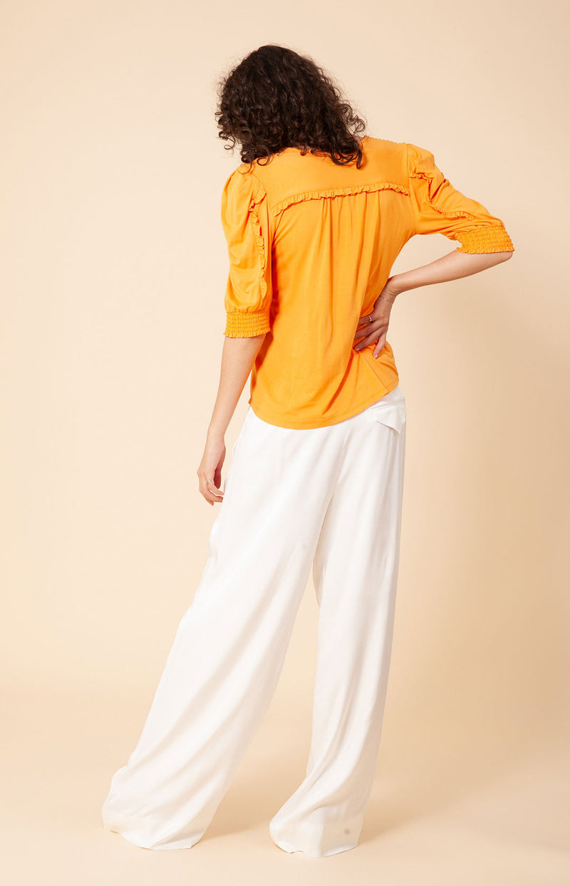 Nyla Solid Jersey Top, color_orange