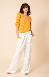 Nyla Solid Jersey Top, color_orange