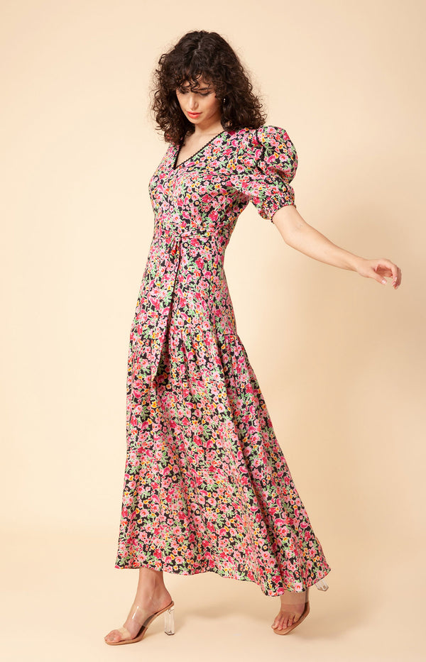 Dominica Embroidered Linen Maxi Dress