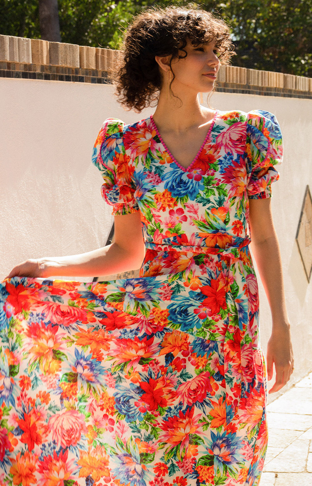 美品★ DAMASK EMBROIDERY LINEN DRESS DAMASK EMBROIDERY LINEN DRESS アメリヴィンテージ