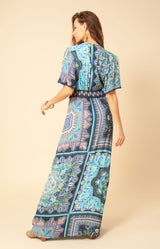 Nadja Smocked Maxi Dress, color_navy
