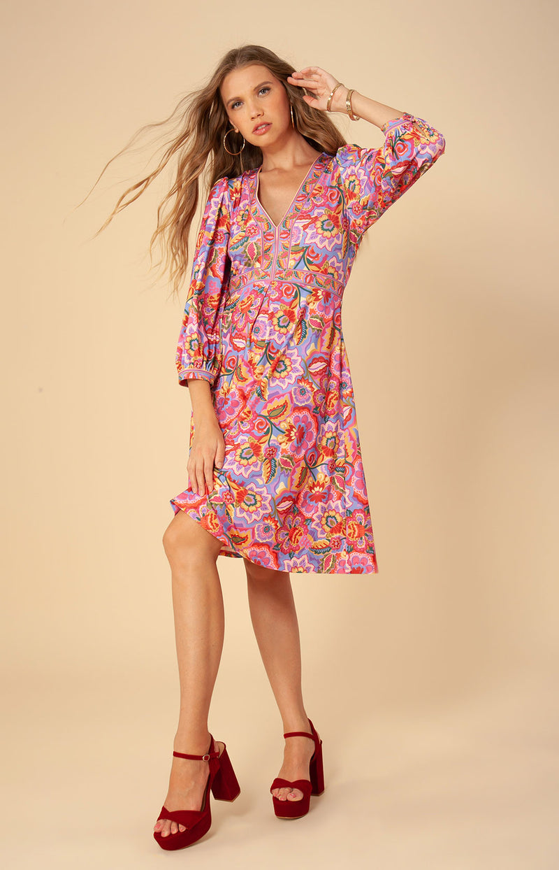 Klaudia Jersey A-line Dress, color_pink