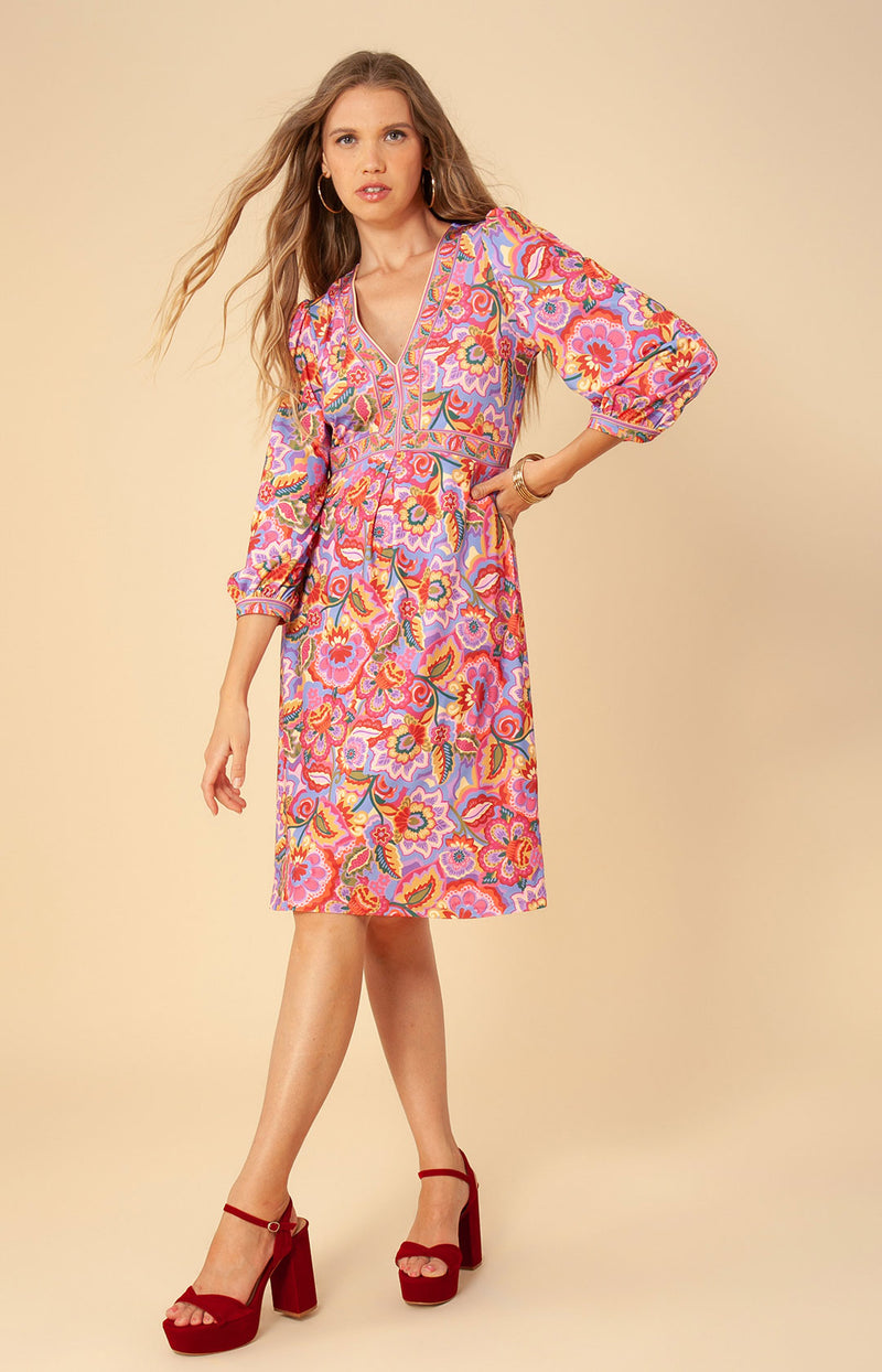 Klaudia Jersey A-line Dress, color_pink