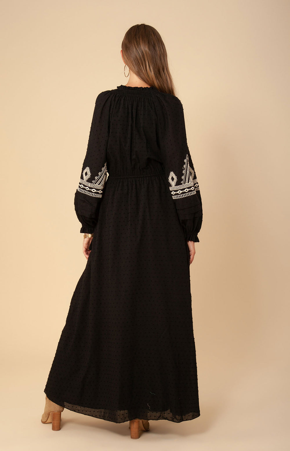 Lily Embroidered Maxi Dress Olive / XL