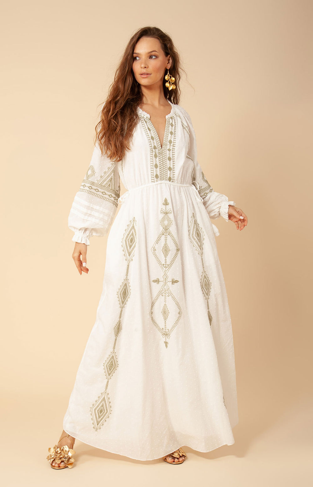 AMERI MADELYN EMBROIDERY DRESS M アイボリー Ameri（アメリ）の「MADELYN EMBROIDERY DRESS（ワンピース