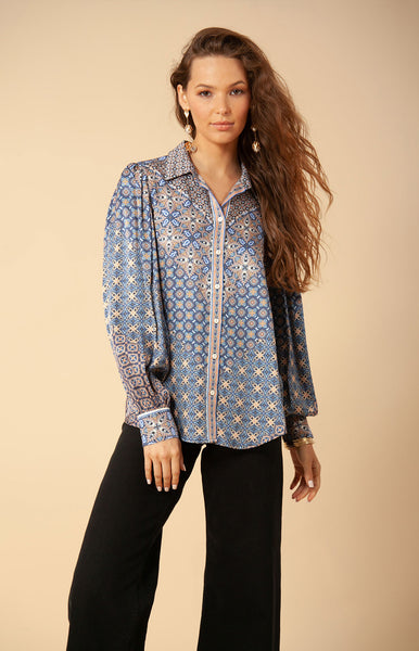 RIM.ARK（リムアーク）の「High neck raglan blouse（シャツ