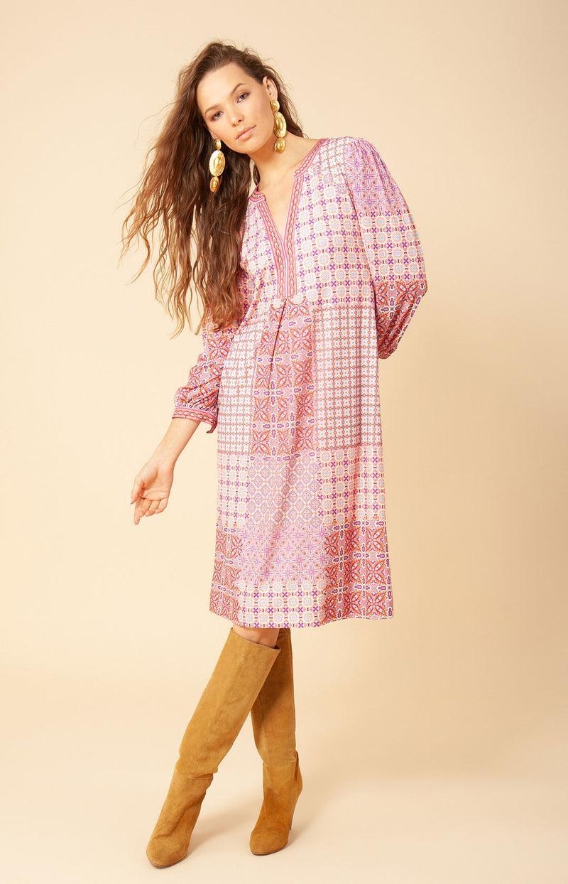 Ariyanna Midi Jersey Dress, color_pink