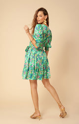 June Charmeuse Dress, color_green