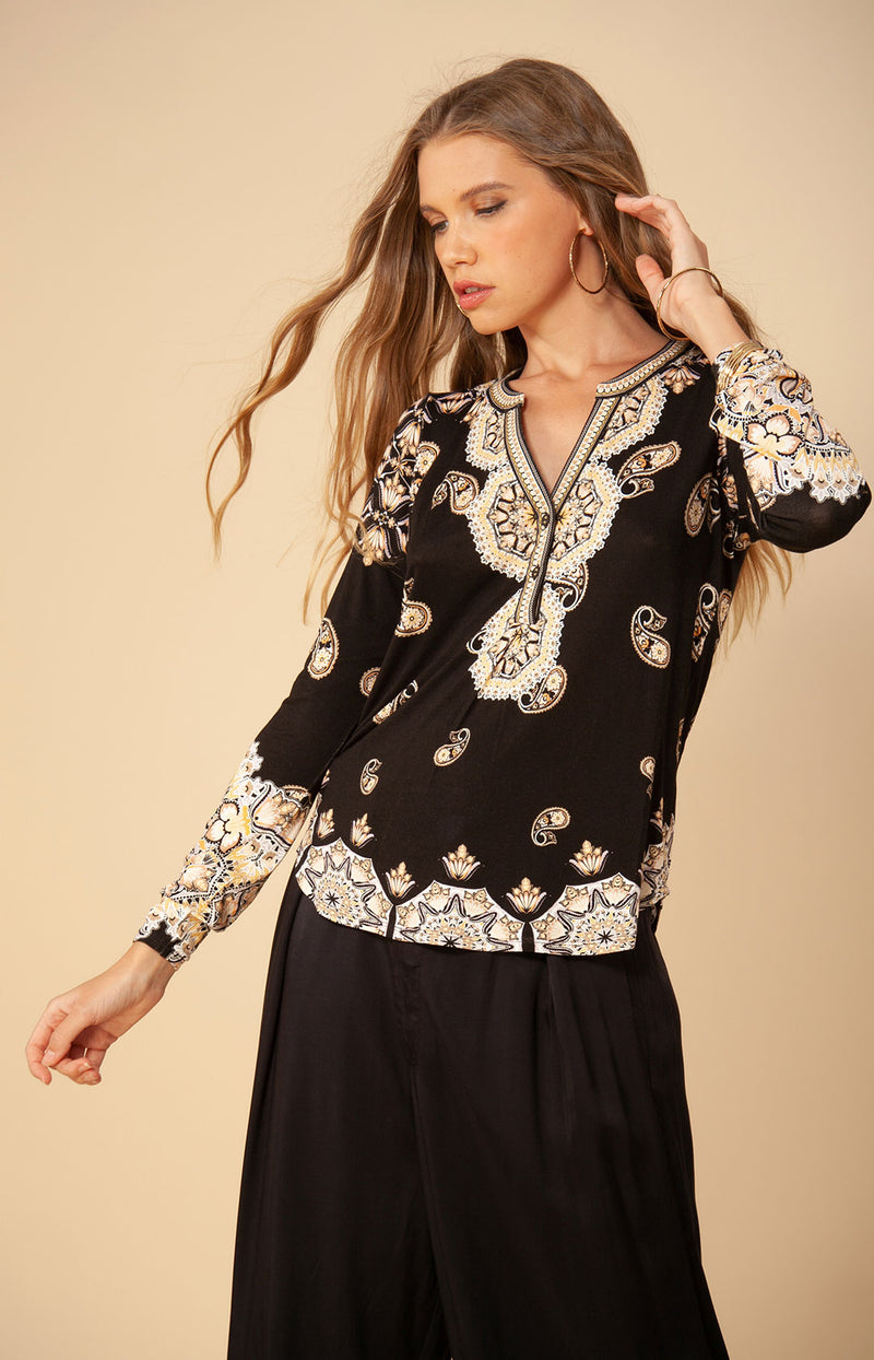 Romily Jersey Top, color_black
