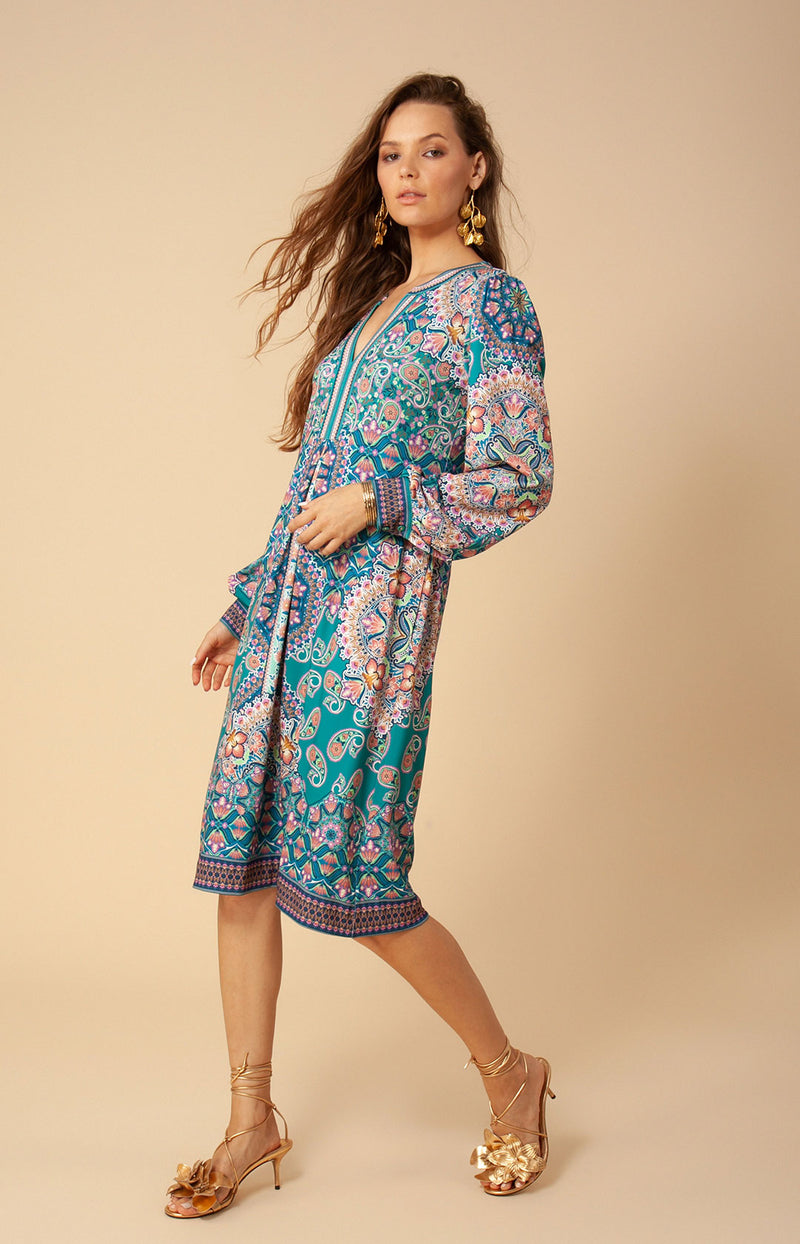 Kenley Midi Jersey Dress, color_teal
