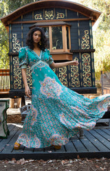 Soraya Crepe Maxi Dress, color_teal