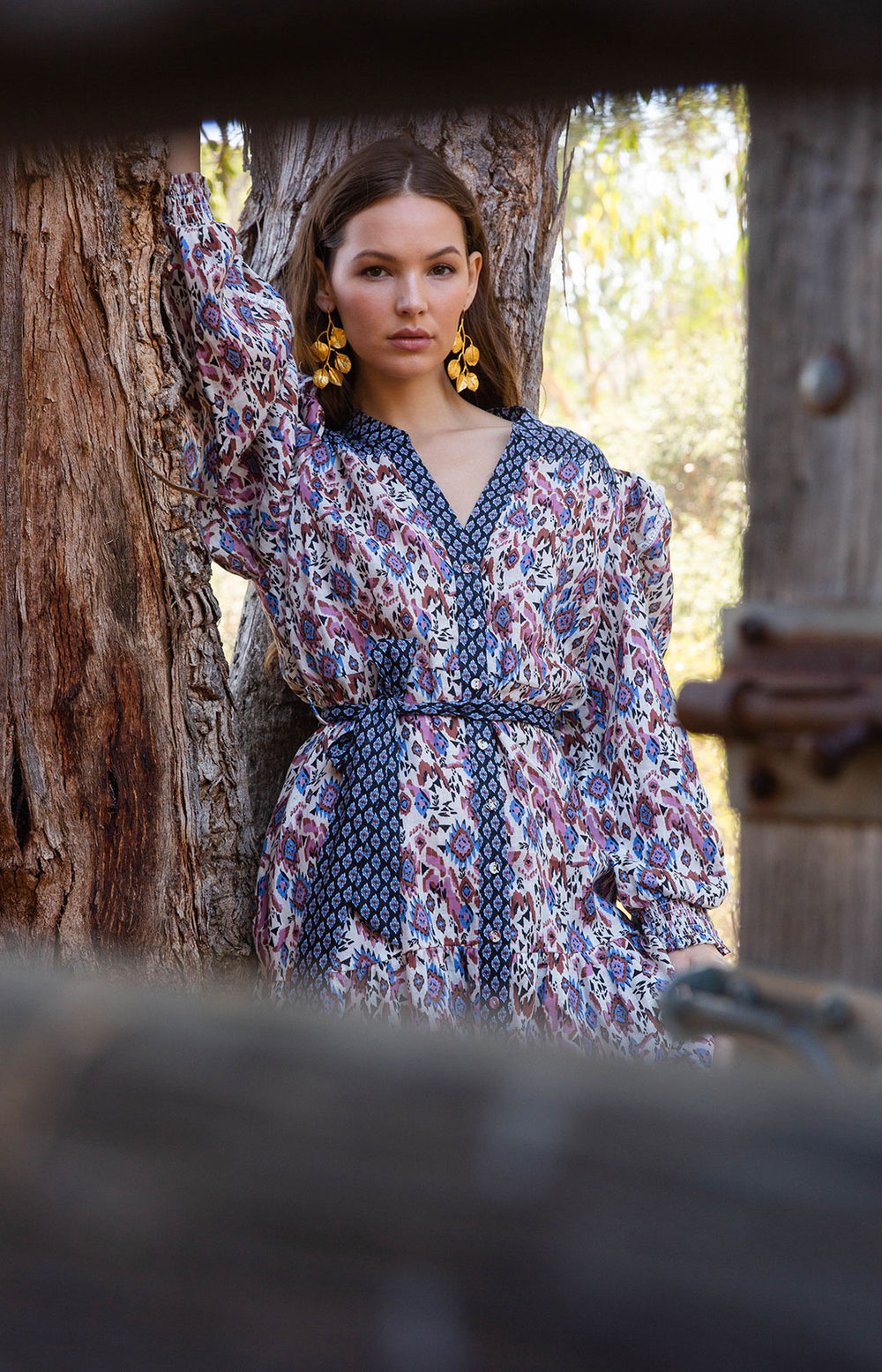Phaedra Linen Midi Dress
