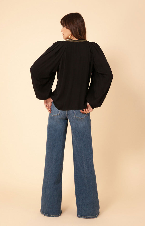 Elsa Embroidered Tunic, color_black