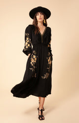 Junia Embroidered Midi Dress, color_black