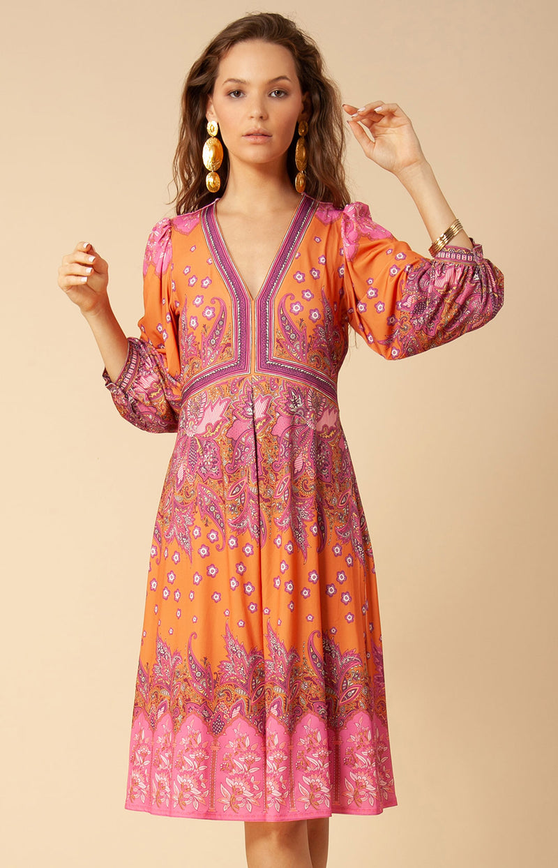 Fawn Jersey Dress, color_orange