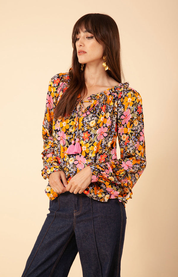 Livia Crepe Top, color_yellow