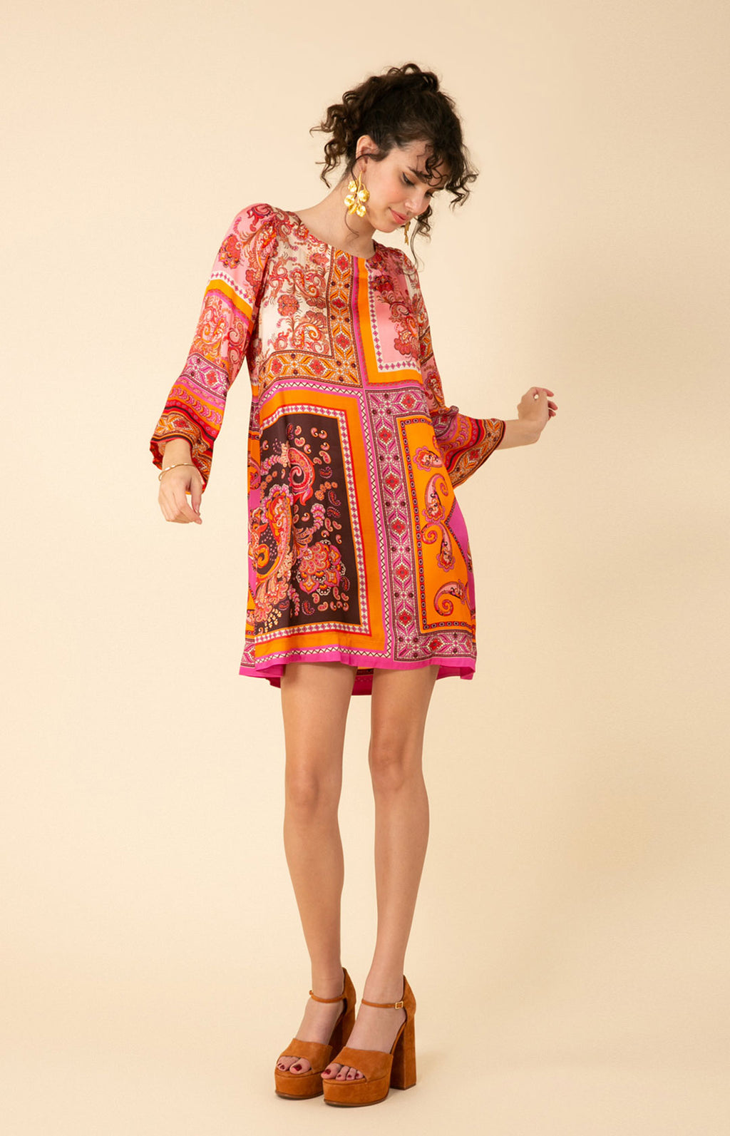 Hale Bob Charmeuse Silk-Blend Dress Hale Bob Charmeuse Silk-Blend Dress