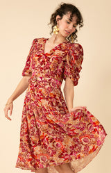 Mia Velvet Burnout Midi Dress, color_pink