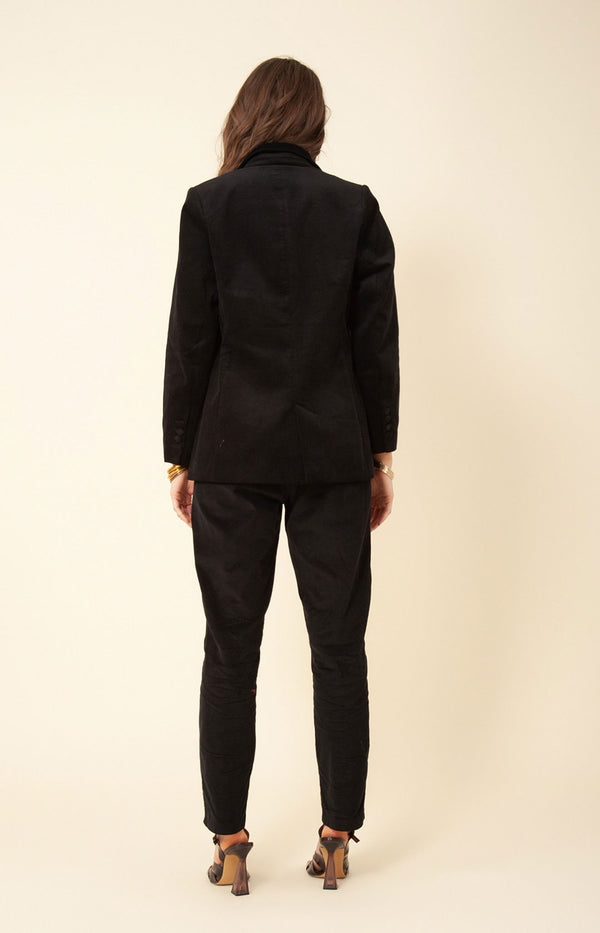 Lea Corduroy Blazer, color_black