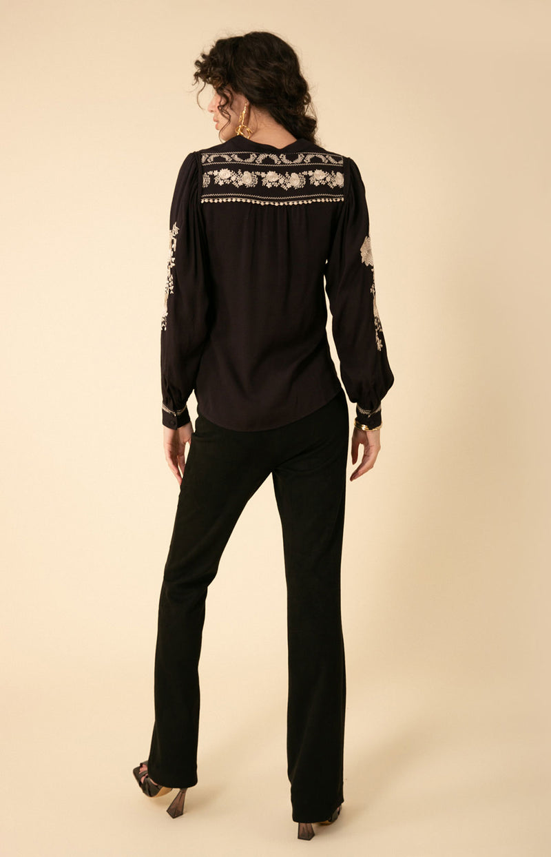 Leonie Embroidered Top, color_black