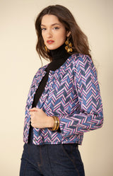 Sofia Quilted Jacket, color_navy