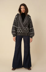 Ines Wrap Jacquard Sweater, color_grey