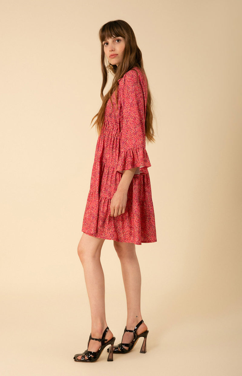 Thea Jersey Dress, color_raspberry