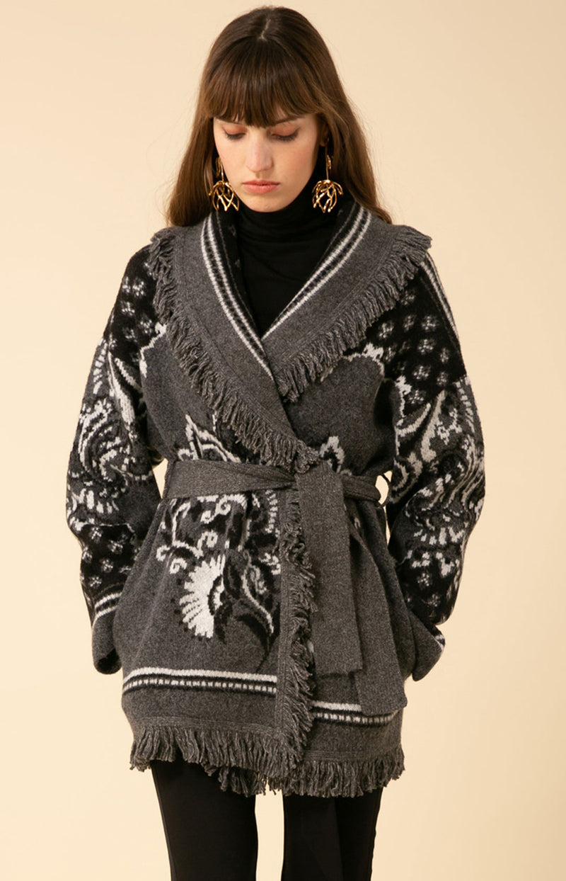 Zelie Wool Blend Wrap Sweater, color_grey