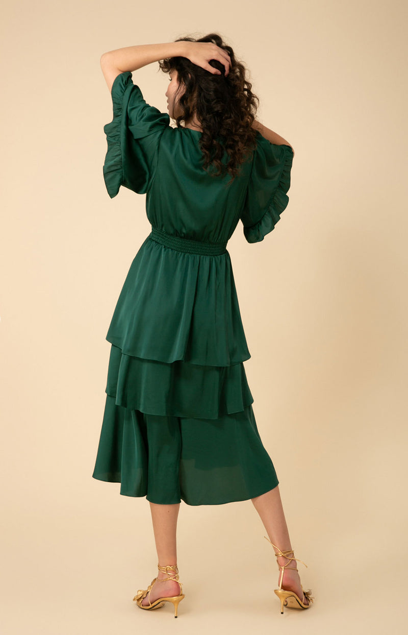 Joy Tiered Midi Dress, color_green
