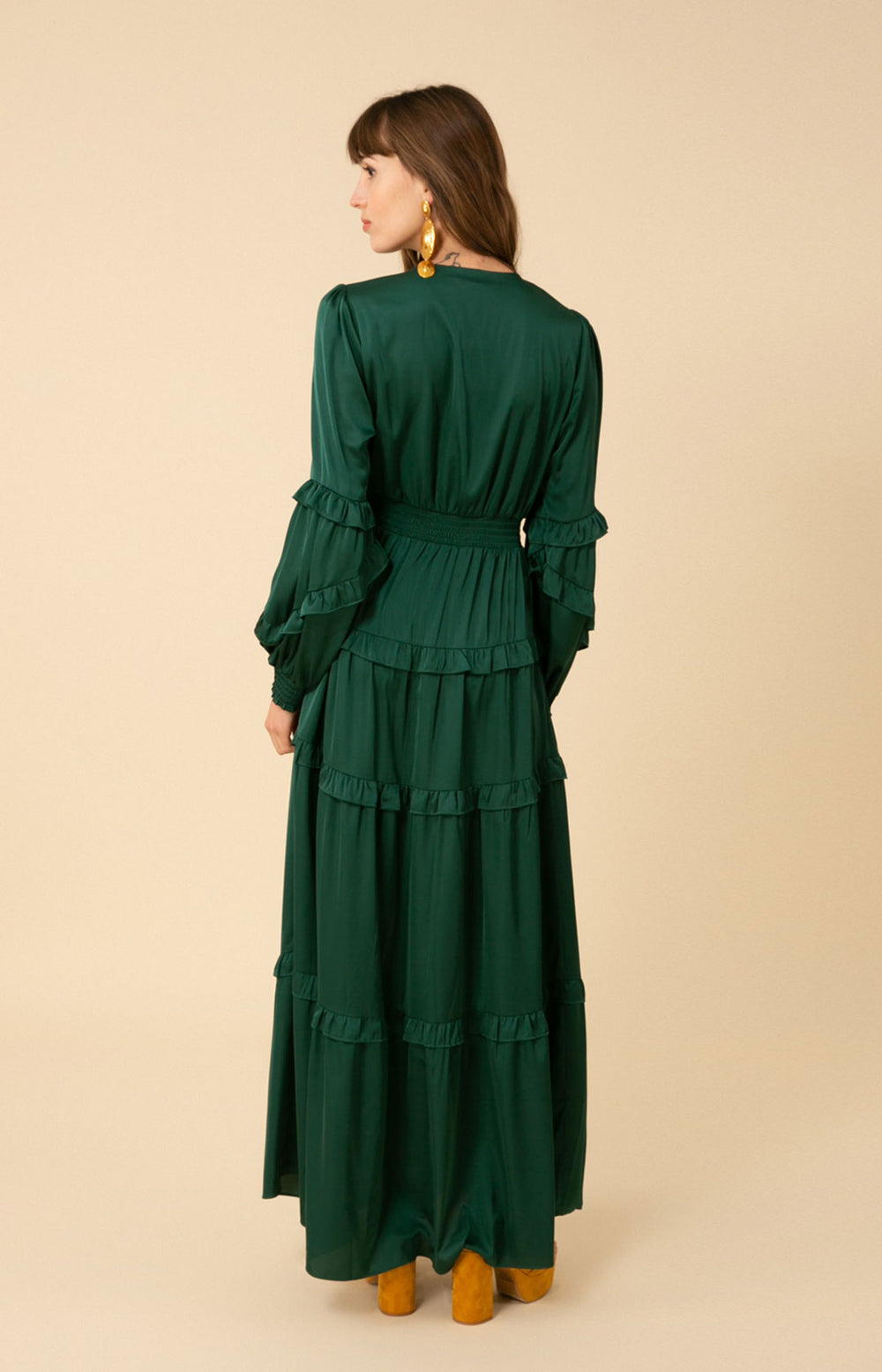 Mathilde Solid Tiered Maxi Dress