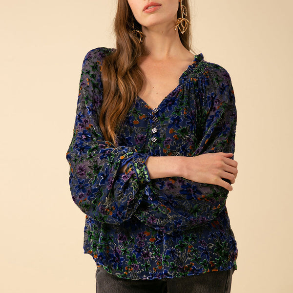 トップス Rare 00s Archive BUFFALO BOBS Velvet Top Alicia Velvet Burnout Top