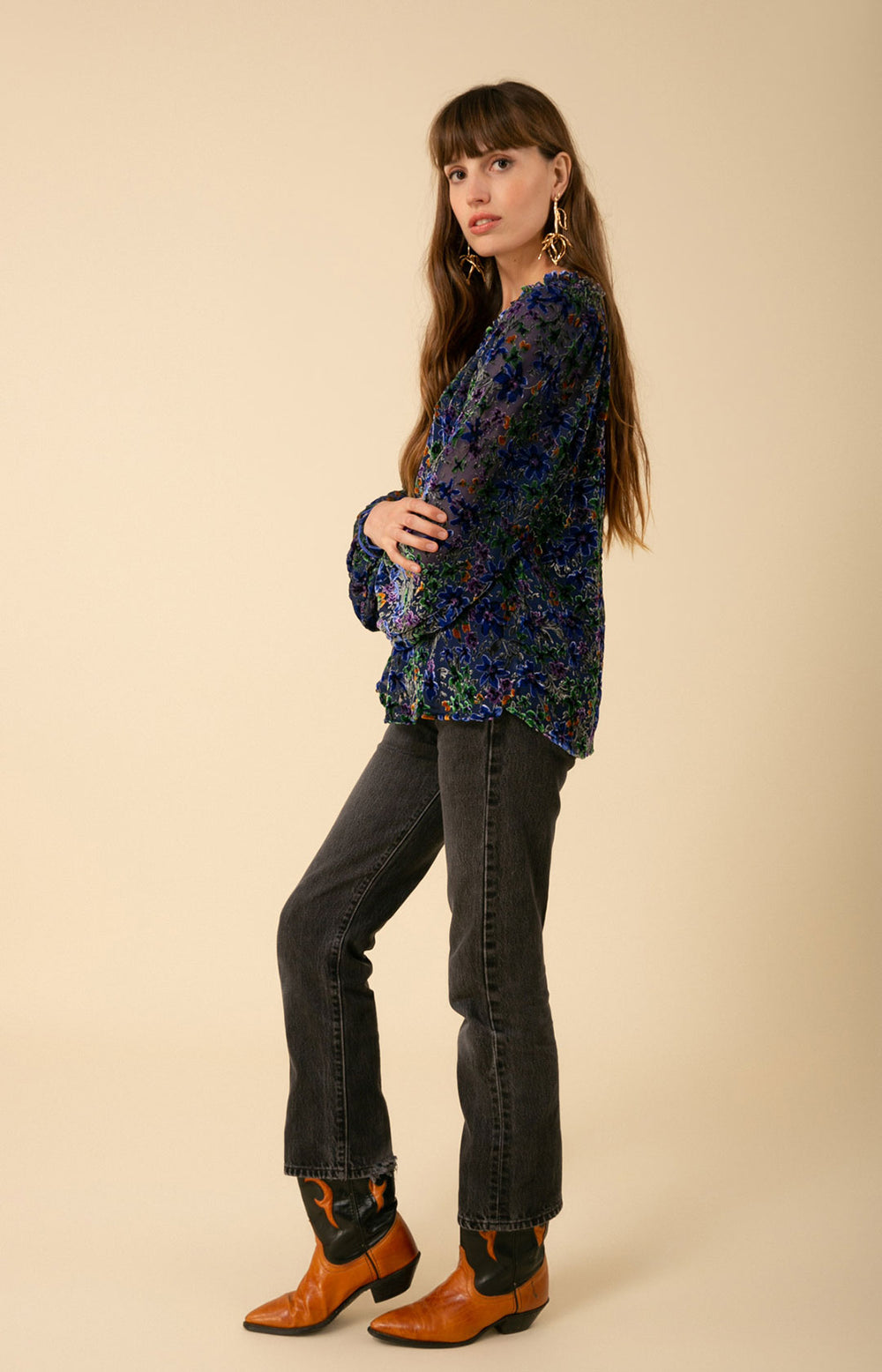 Alicia Velvet Burnout Top