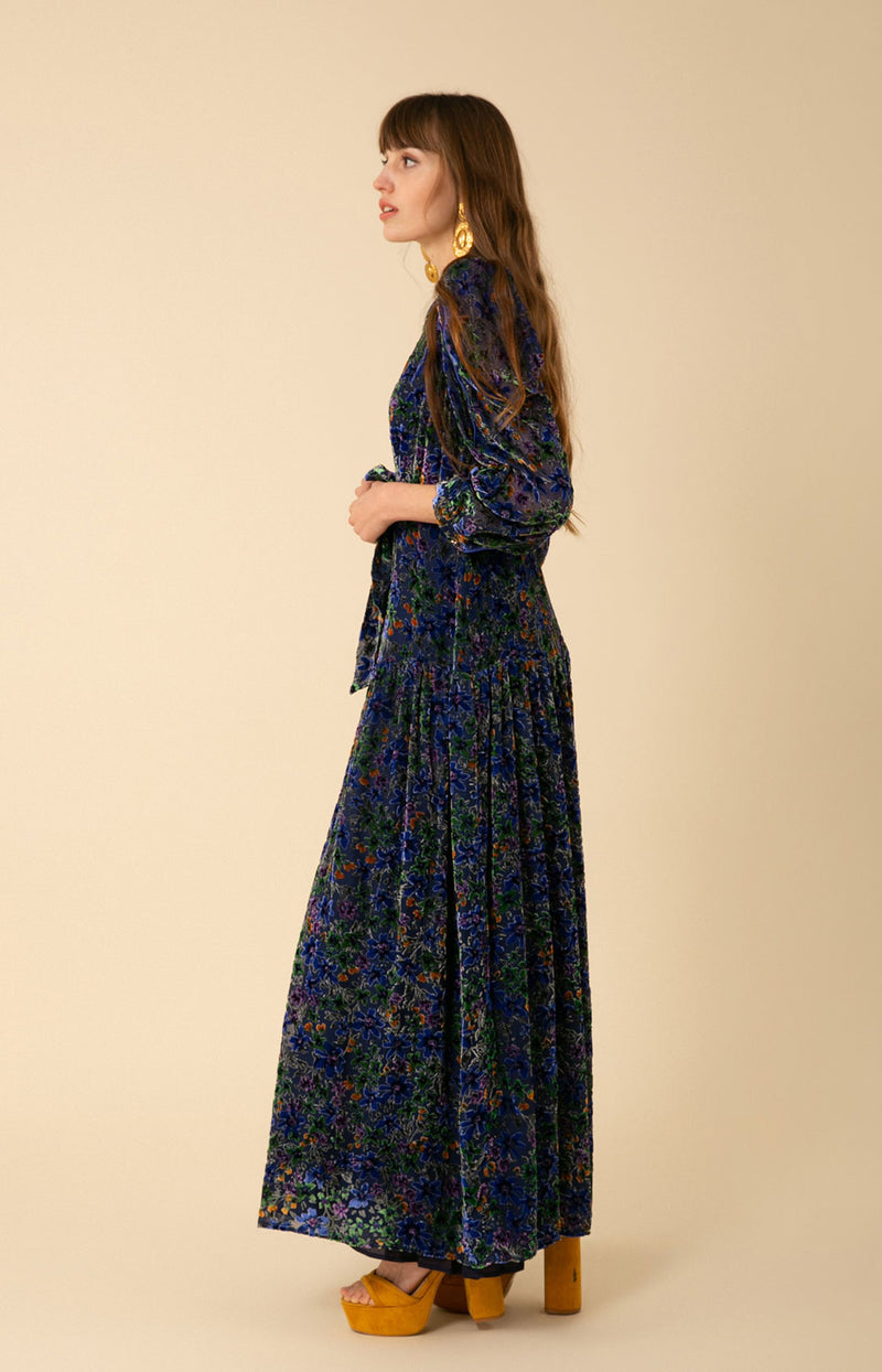 Heloise Velvet Burnout Maxi Dress, color_blue