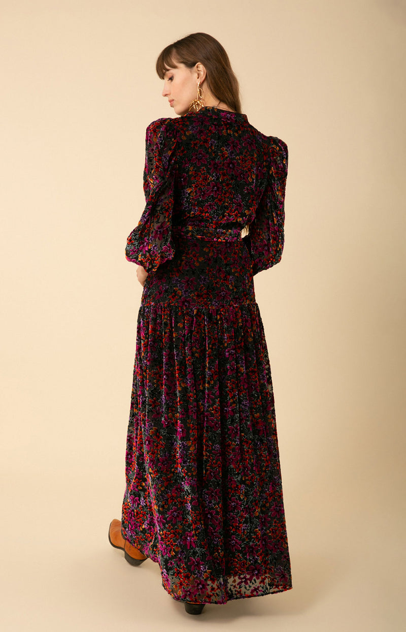 Heloise Velvet Burnout Maxi Dress, color_pink